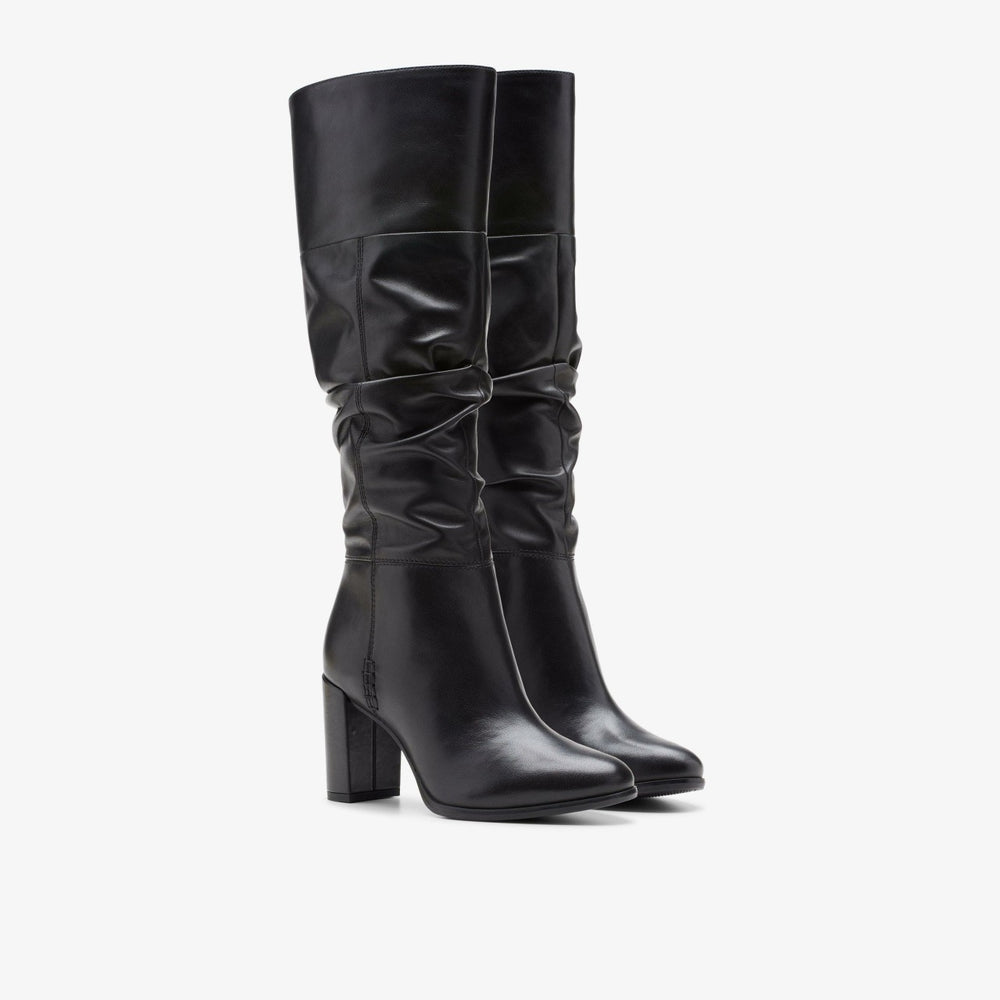 Freva 85 Slouch Black Leather | Clarks