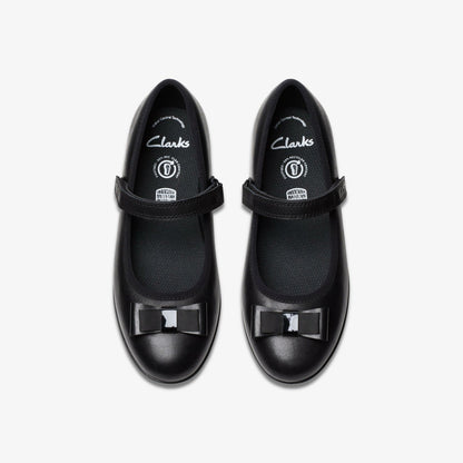 Finja Tap Older Black Leather | Clarks For Sale