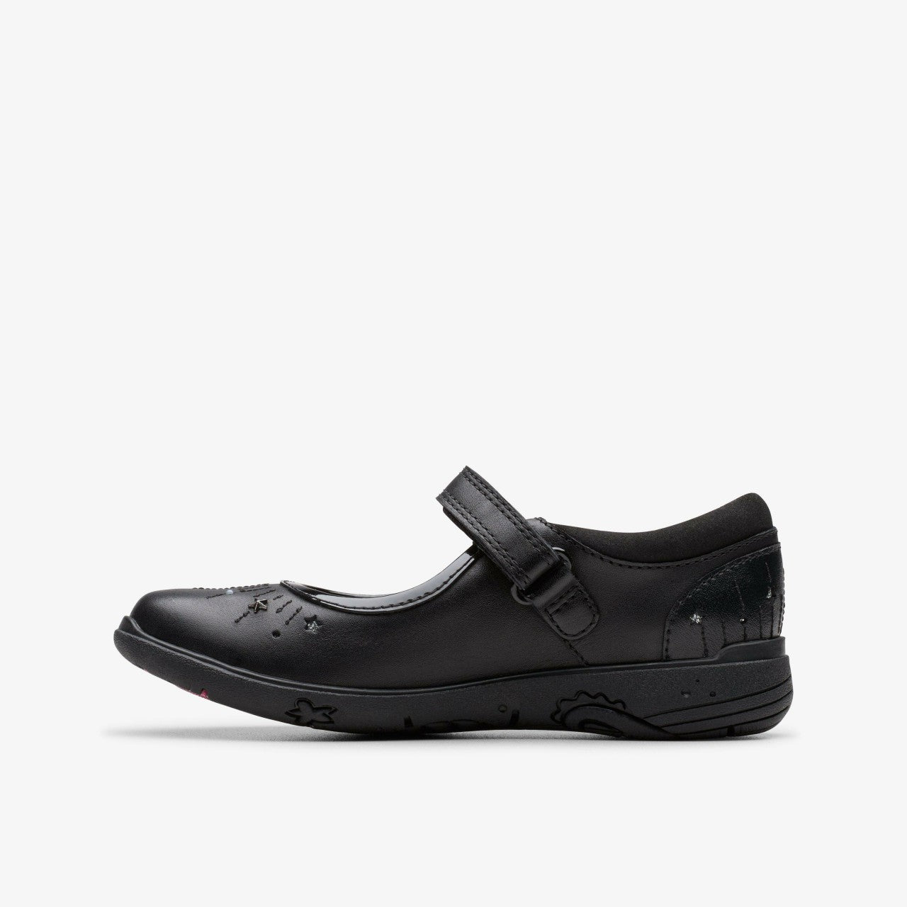 Relda Wish Kid Black Leather | Clarks