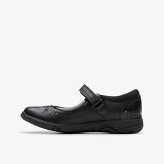 Relda Wish Kid Black Leather | Clarks