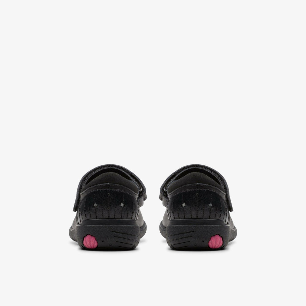 Relda Wish Kid Black Leather | Clarks