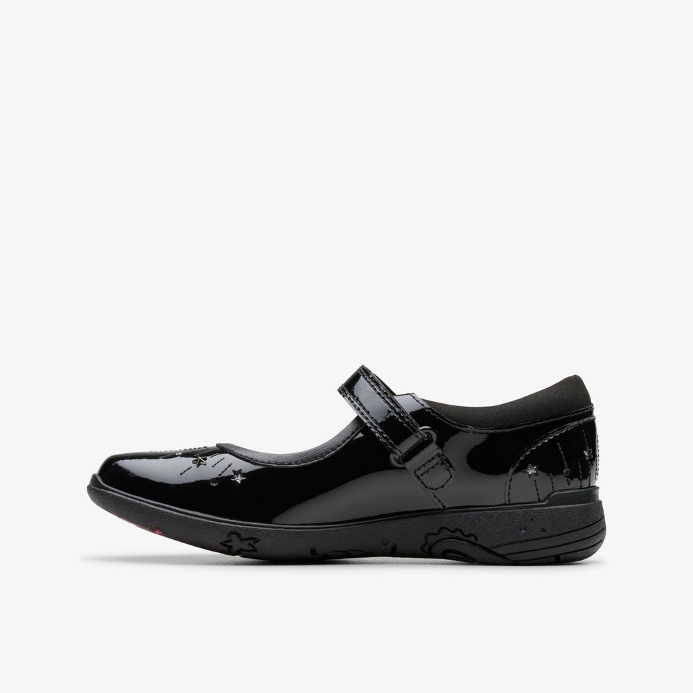 Relda Wish Kid Black Patent | Clarks US