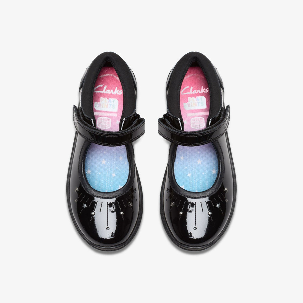 Relda Wish Kid Black Patent | Clarks US
