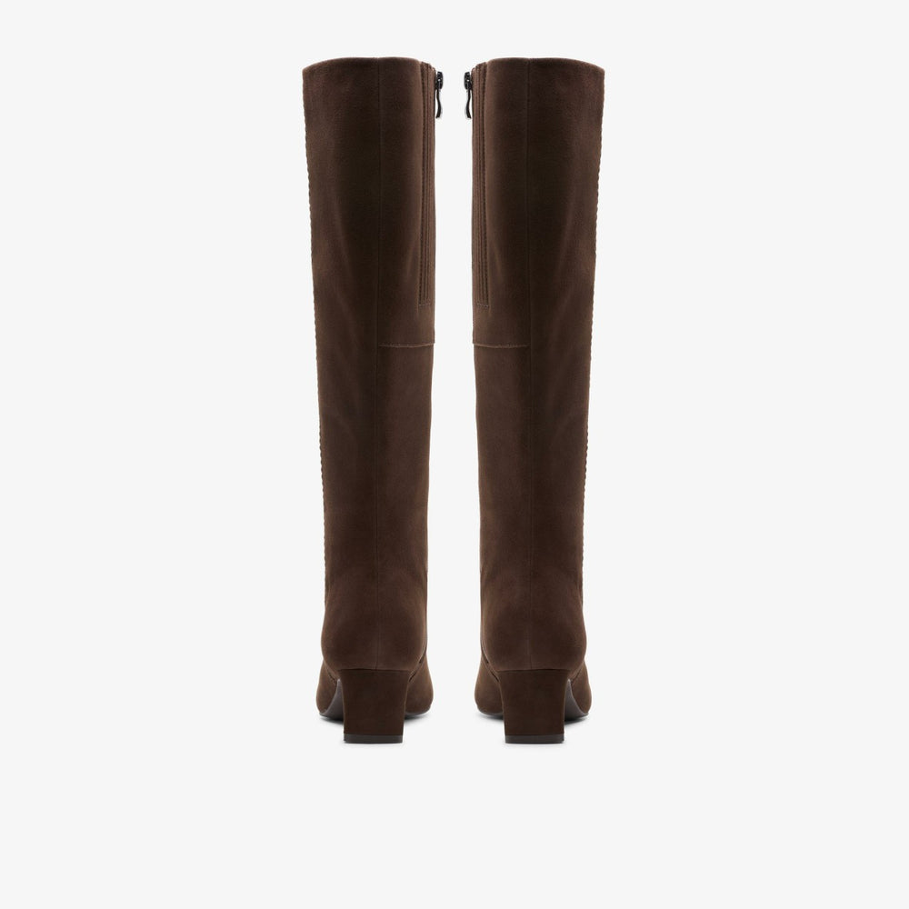 Edina Tall Dark Brown Suede | Clarks Sale