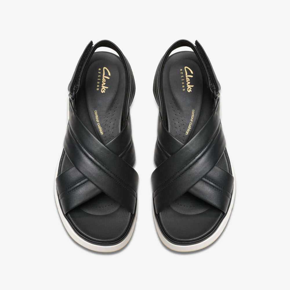 Tuscan Cross Black Leather | Clarks Discount