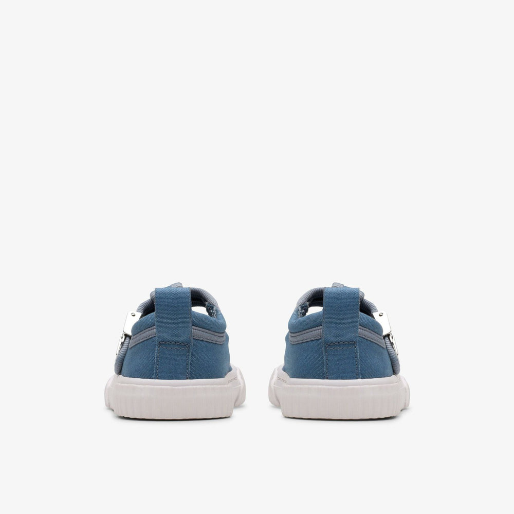 Foxing Berry Toddler Blue Canvas | Clarks For Sale