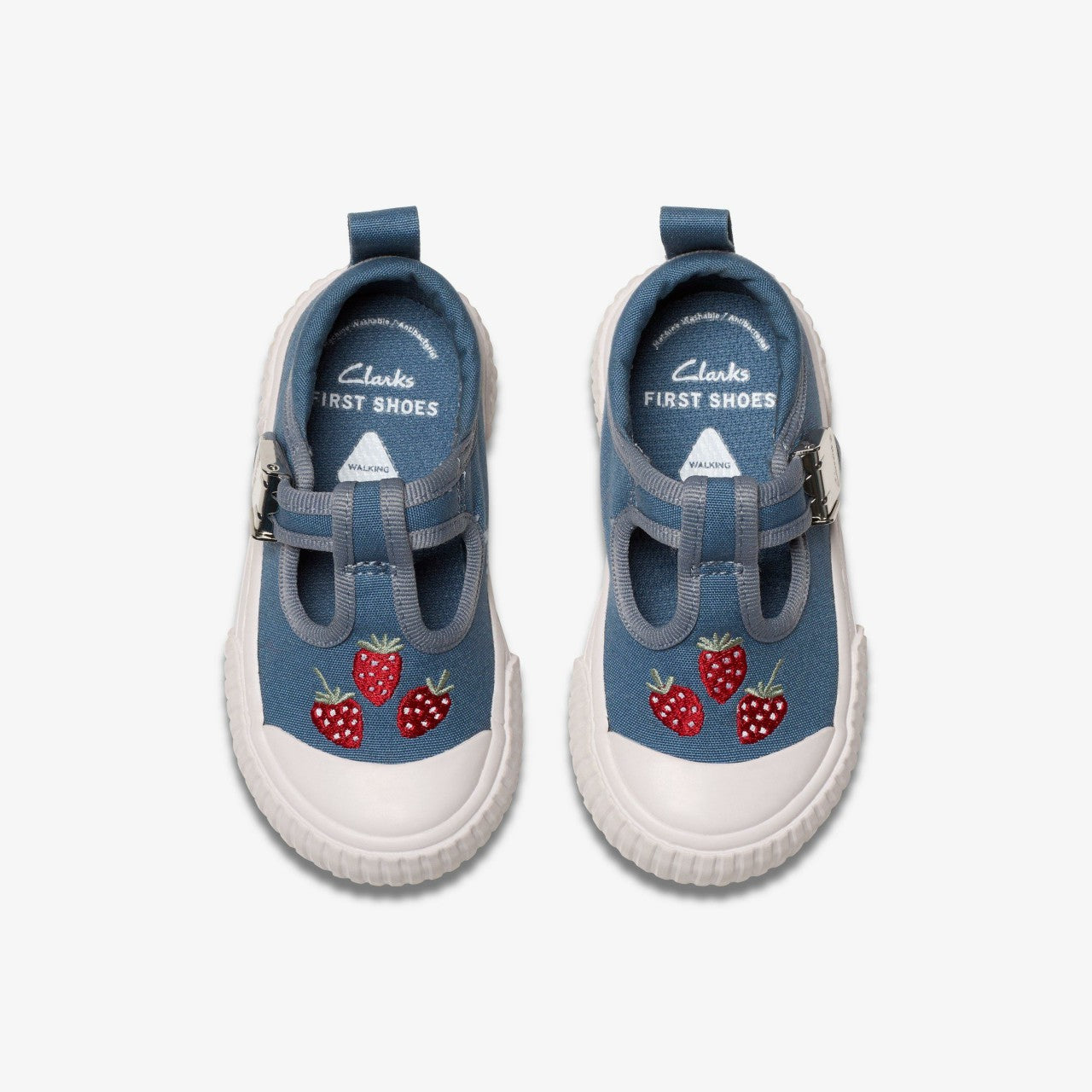 Foxing Berry Toddler Blue Canvas | Clarks For Sale