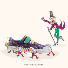 Roald Dahl Charlie & the Chocolate Factory Foxing Mix Kid Purple Canvas | Clarks Discount