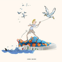 Roald Dahl James & the Giant Peach Foxing Air Kid Blue Canvas | Clarks