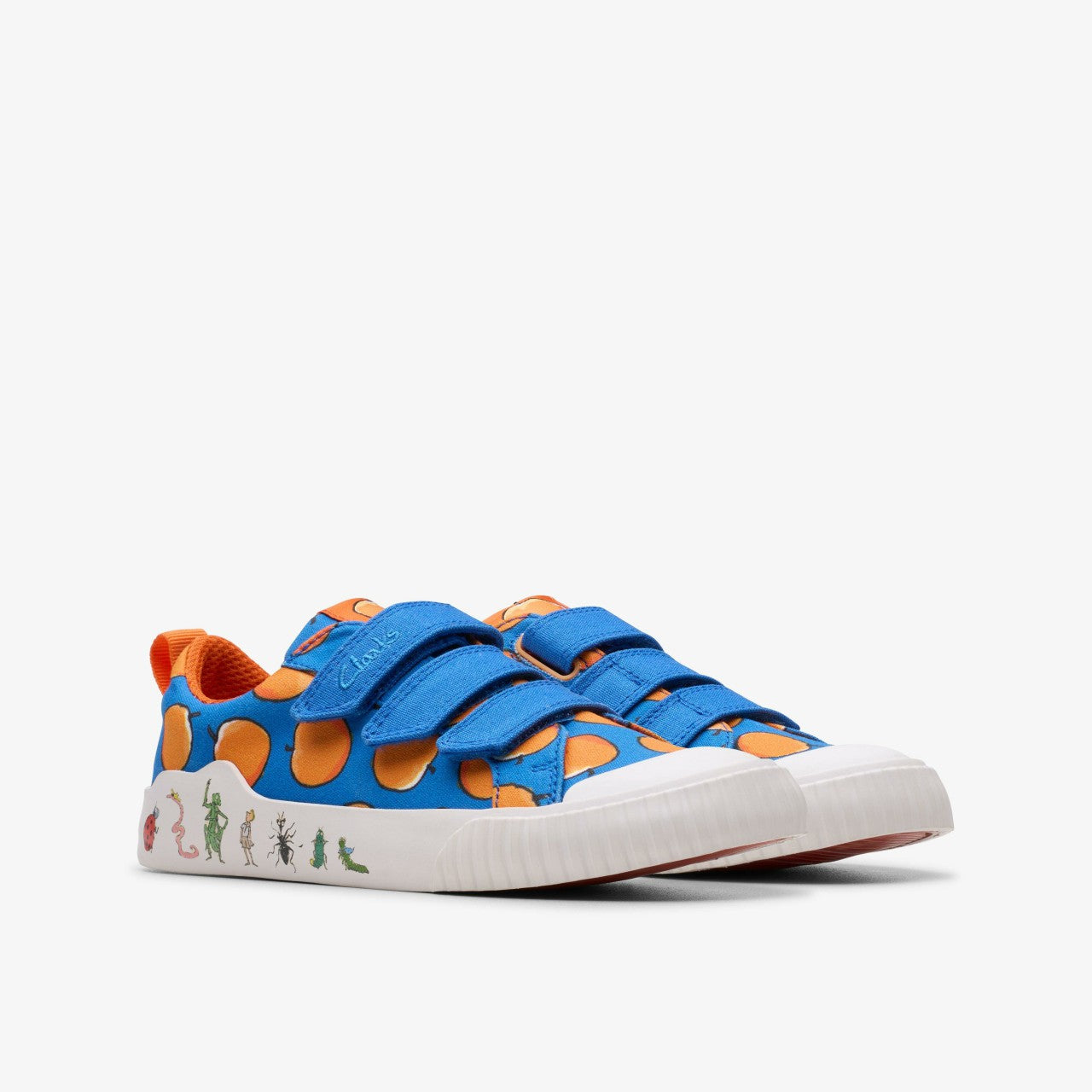 Roald Dahl James & the Giant Peach Foxing Air Kid Blue Canvas | Clarks