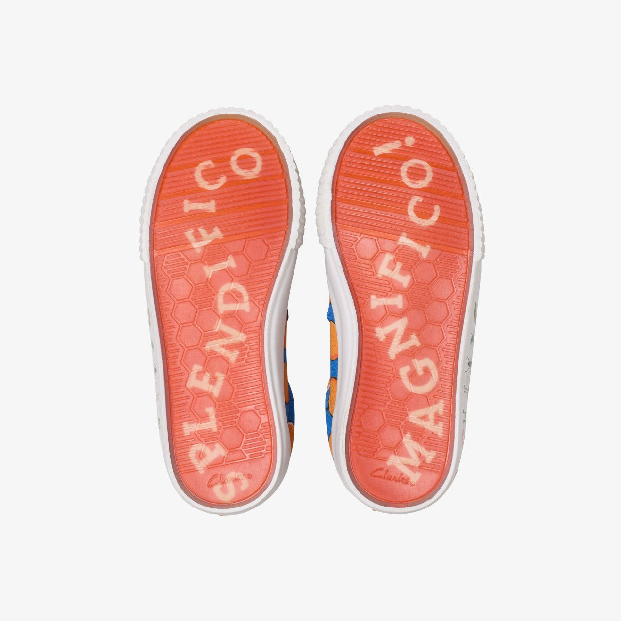 Roald Dahl James & the Giant Peach Foxing Air Kid Blue Canvas | Clarks