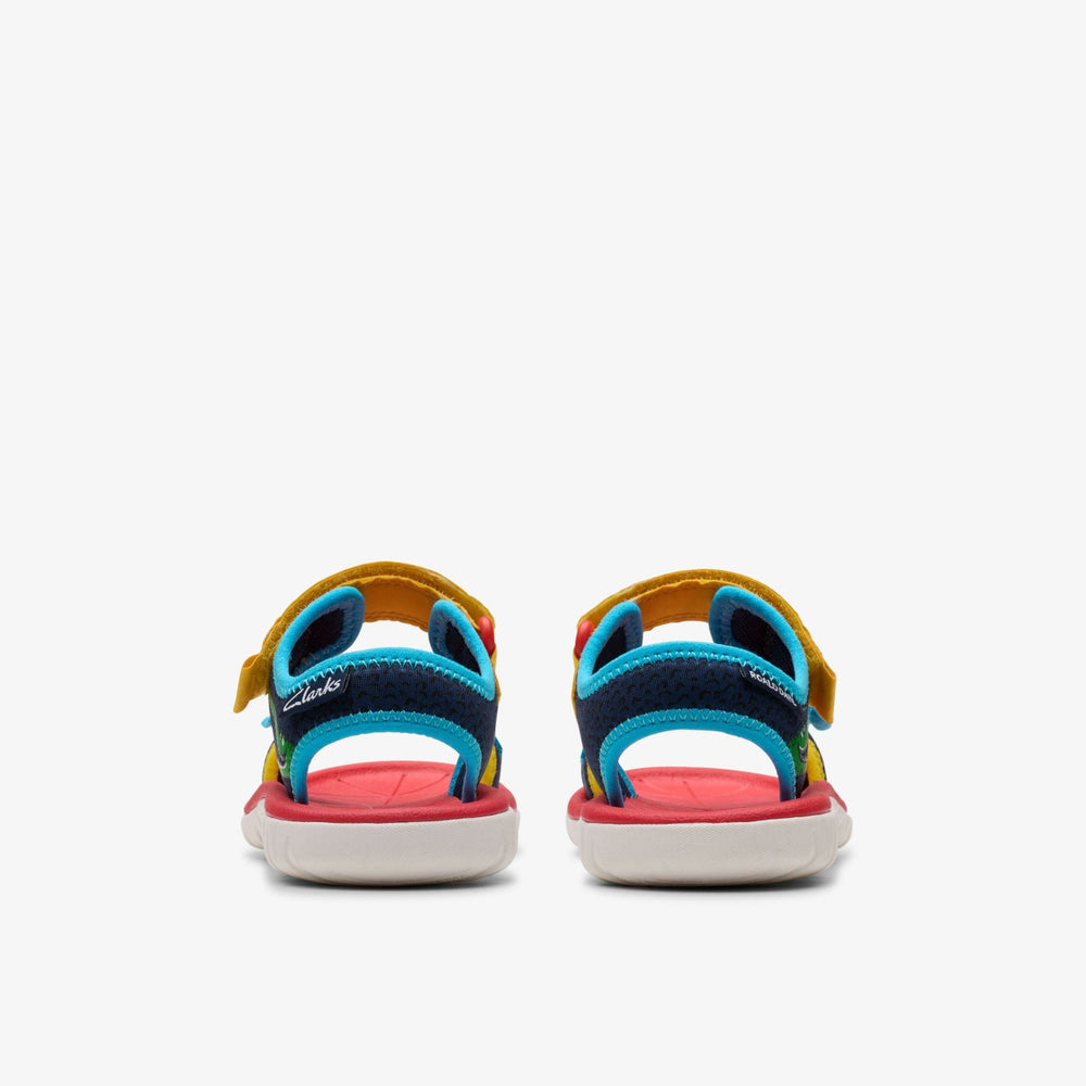 Roald Dahl The Enormous Crocodile Surfing Ace Kid Navy Print | Clarks