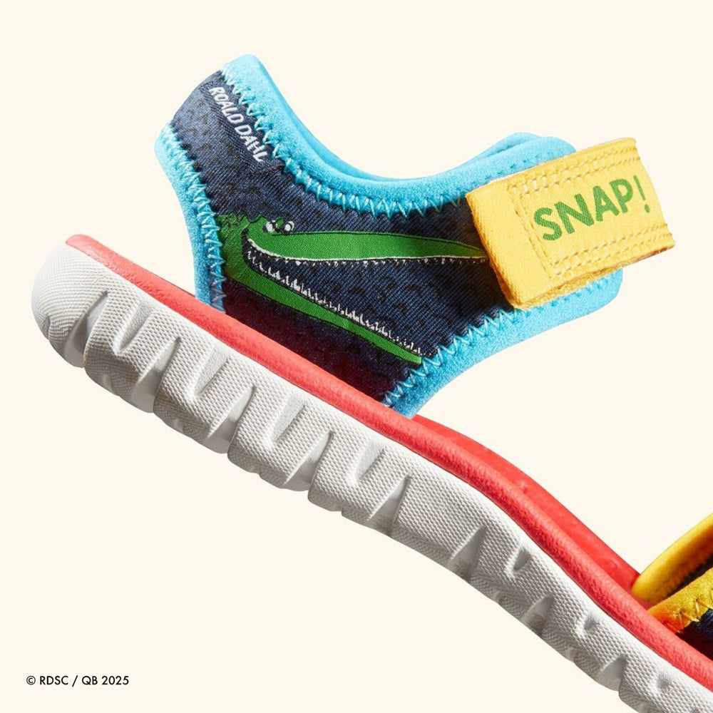 Roald Dahl The Enormous Crocodile Surfing Ace Kid Navy Print | Clarks