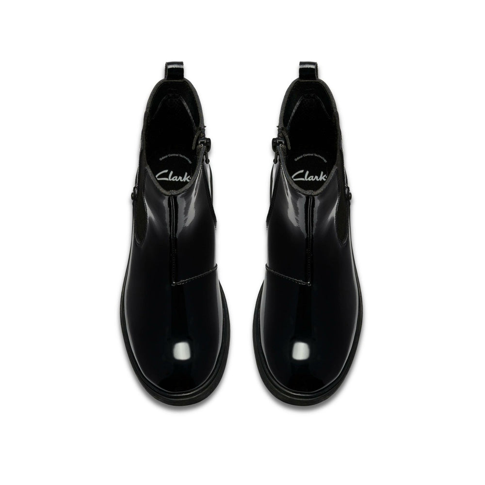 Astrol Orin Kid Black Patent | Clarks