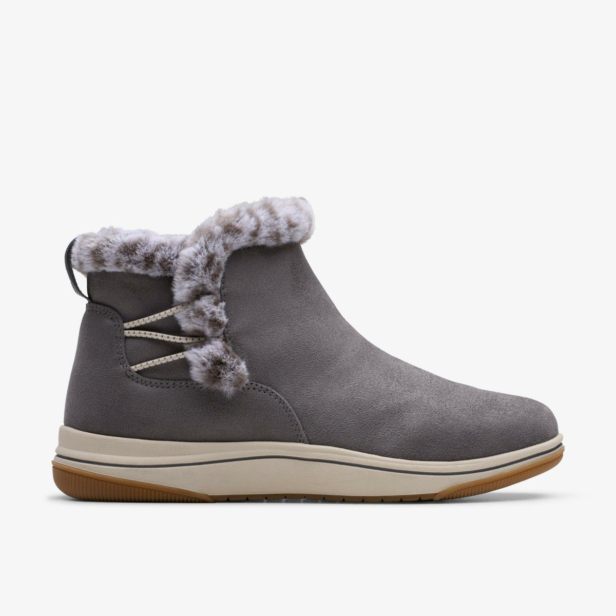 Brinkley Fur Dark Grey | Clarks
