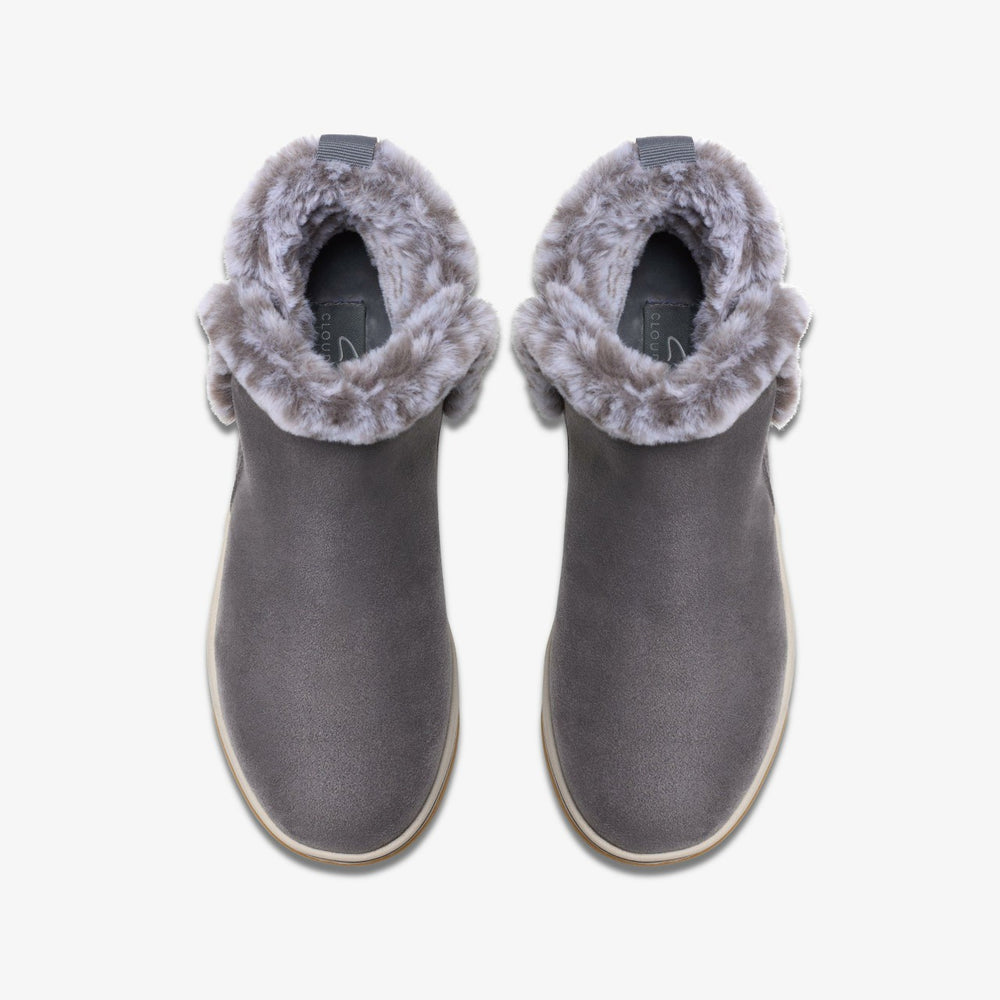 Brinkley Fur Dark Grey | Clarks