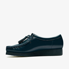 Wallabee Dark Teal Leather | Clarks For Sale