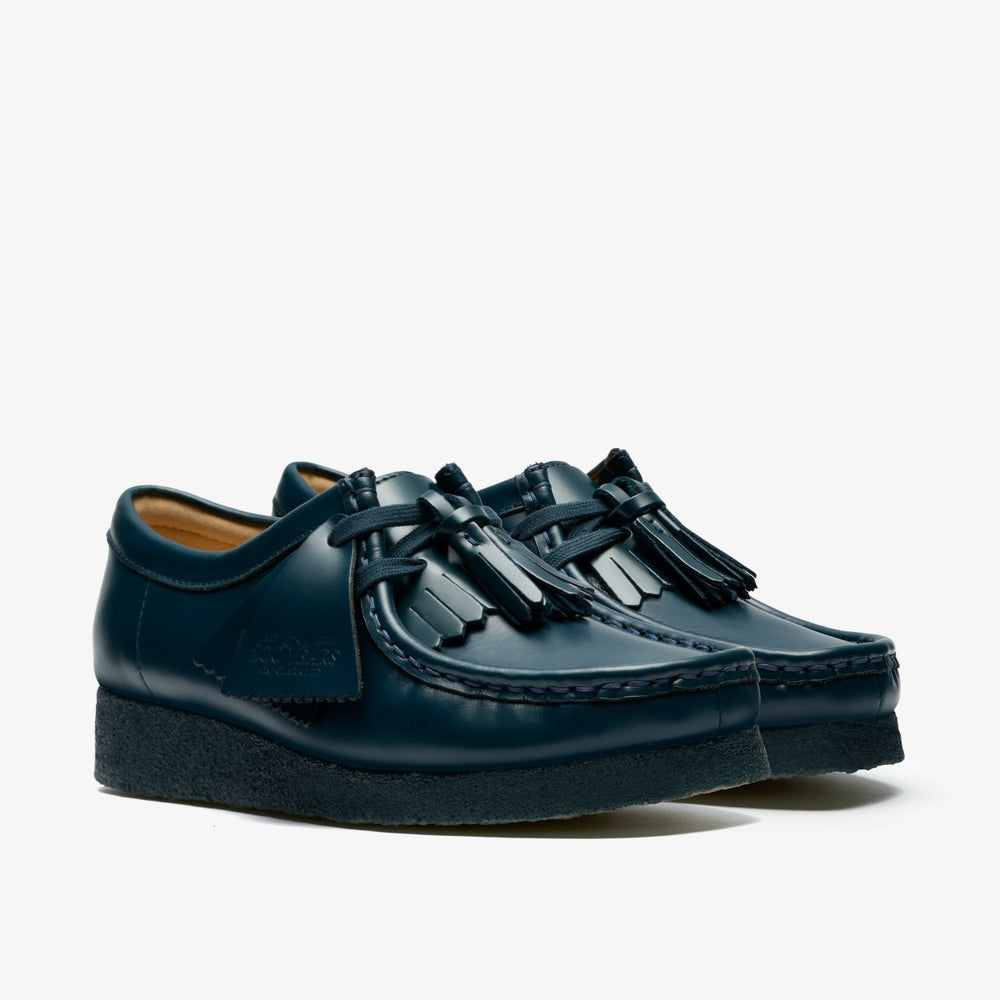 Wallabee Dark Teal Leather | Clarks For Sale