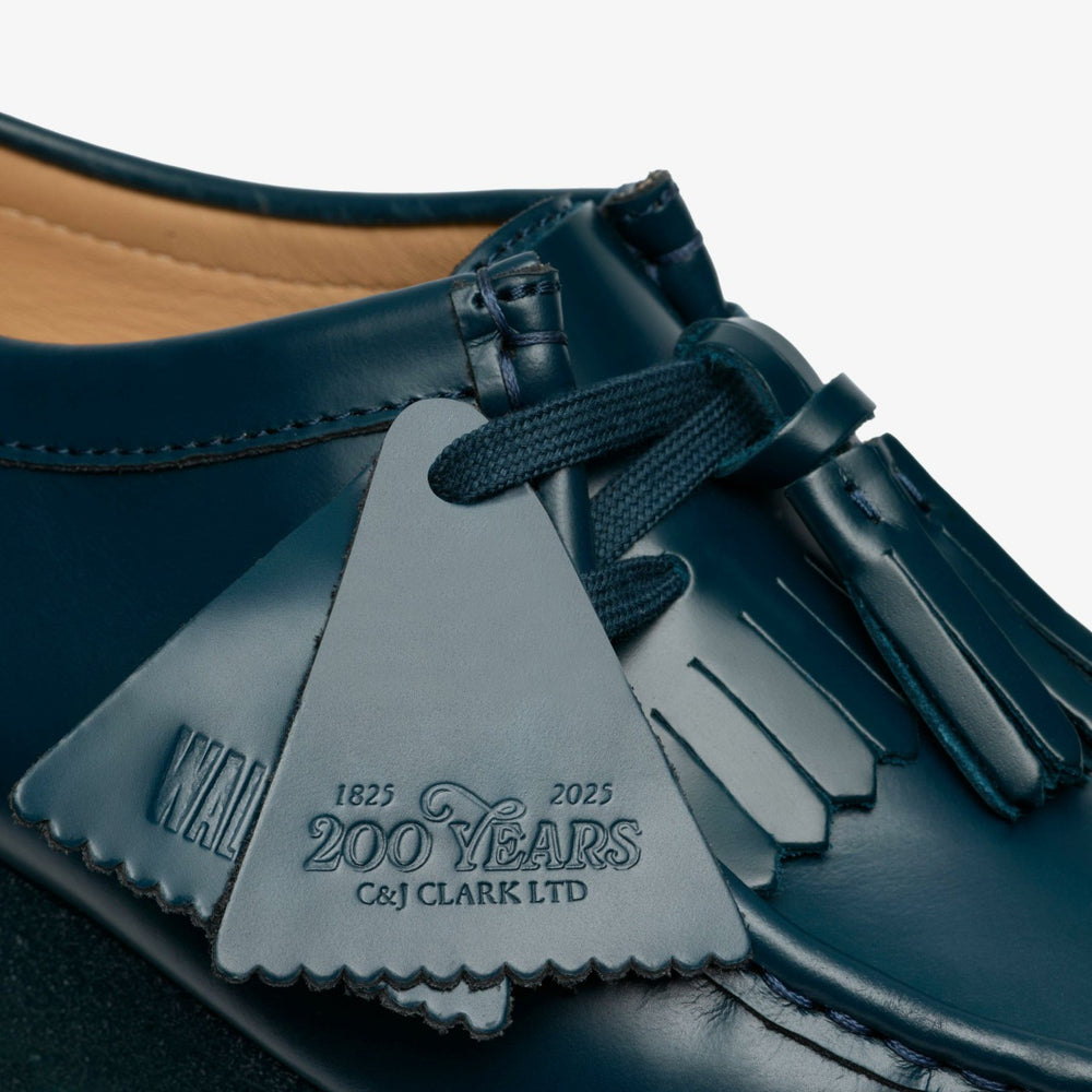 Wallabee Dark Teal Leather | Clarks For Sale