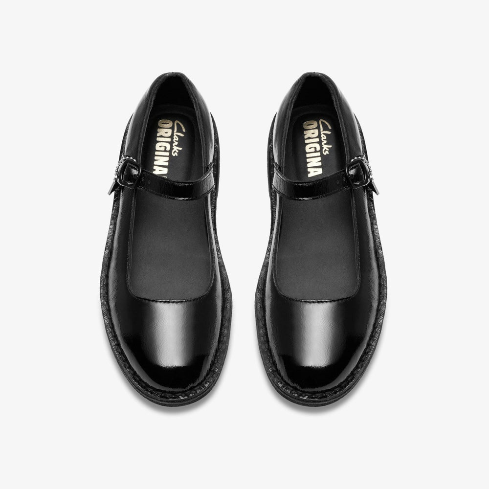Desert Jane Black Patent | Clarks