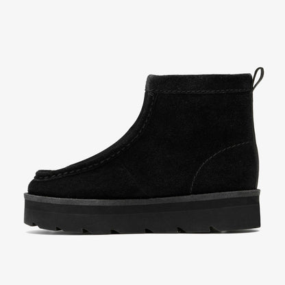 Meare Rooey Black Suede Warmlined | Clarks Discount