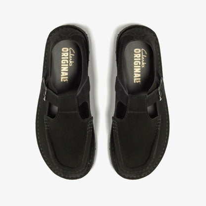 Nomad T Bar Black Suede | Clarks Discount