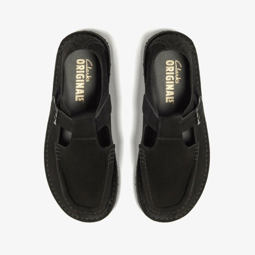 Nomad T Bar Black Suede | Clarks Discount