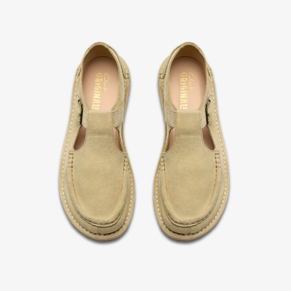 Nomad T Bar Maple Suede | Clarks