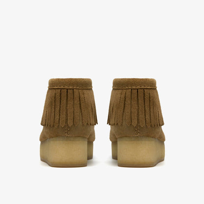 Wallabee Wedge Fringe Light Tan Suede | Clarks Sale