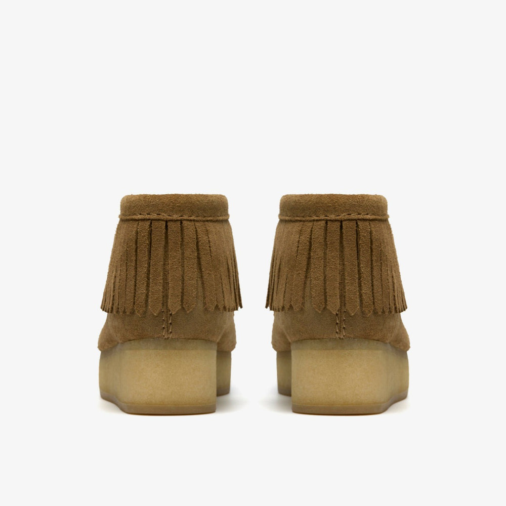 Wallabee Wedge Fringe Light Tan Suede | Clarks Sale