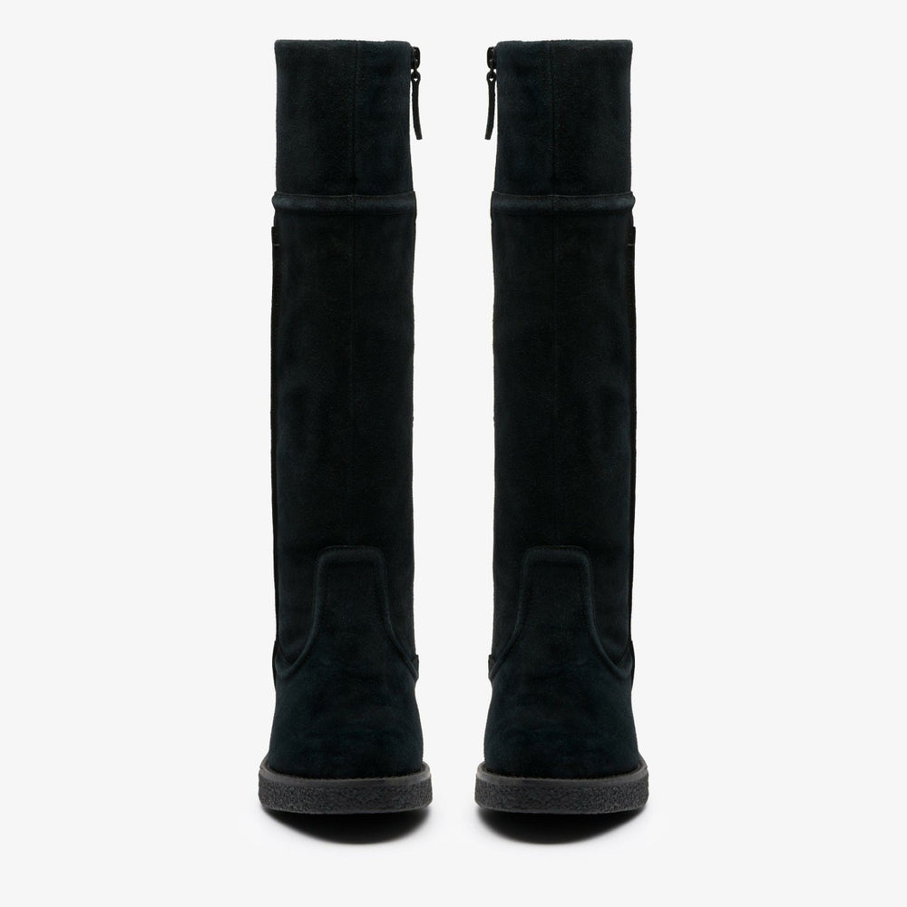 Nella Hi Black Suede | Clarks Discount