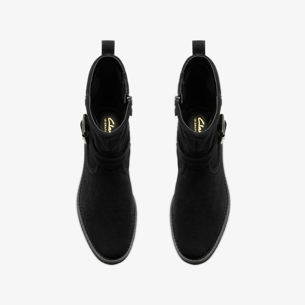 Nella Mid Black Suede | Clarks For Sale