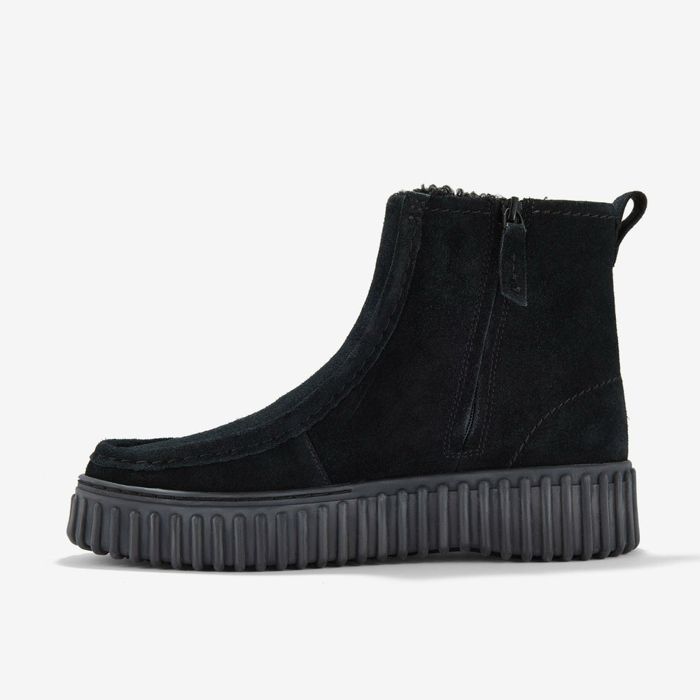 Torhill Cozy Black Warmlined Suede | Clarks For Sale