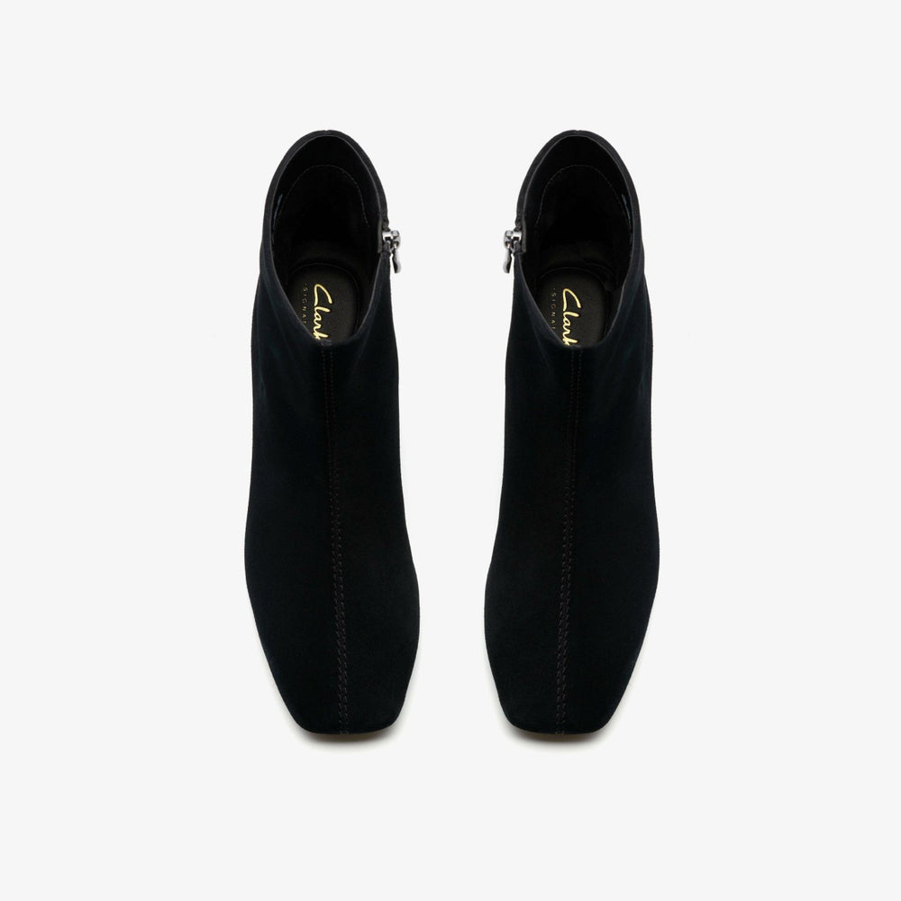 Fernie Zip Black Suede | Clarks