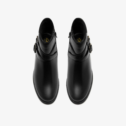 Havisham Bay Black Leather | Clarks For Sale