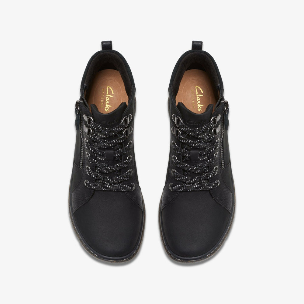Orlene Top Waterproof Black Nubuck | Clarks