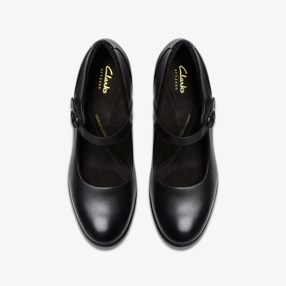Shaya Jane Black Leather | Clarks Discount