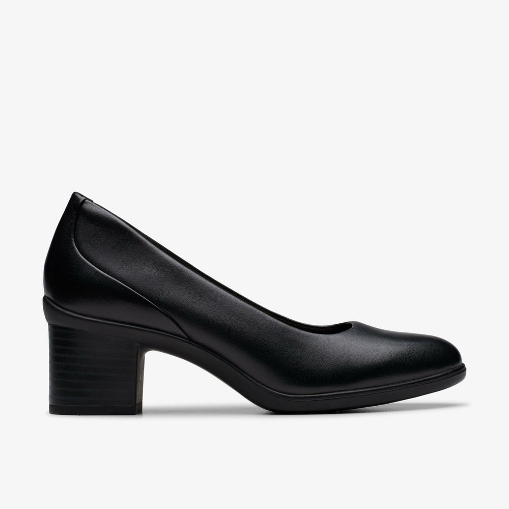 Shaya Poppy Black Leather | Clarks For Sale