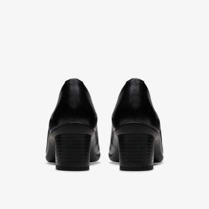 Shaya Poppy Black Leather | Clarks For Sale