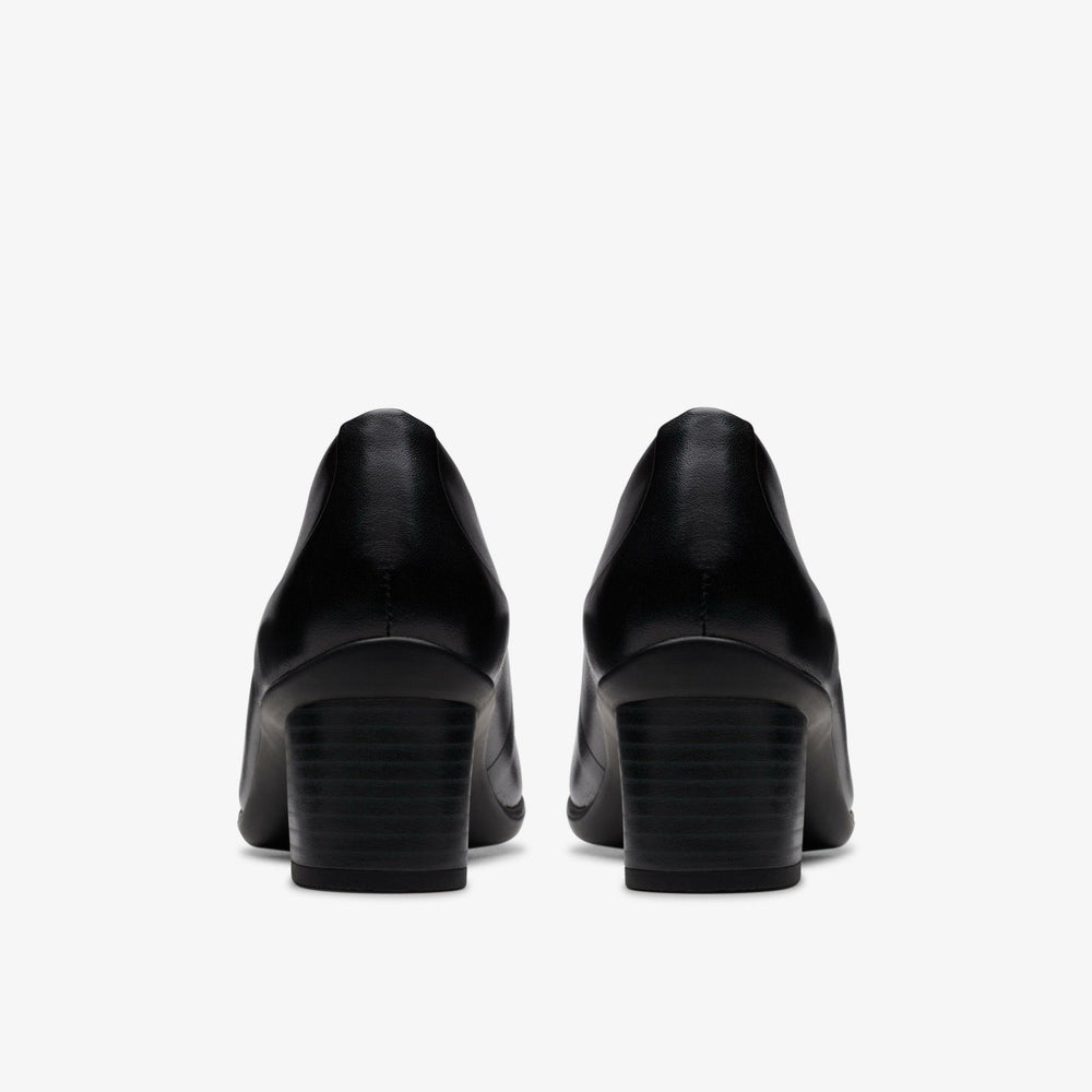 Shaya Poppy Black Leather | Clarks For Sale