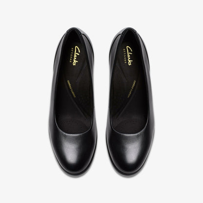 Shaya Poppy Black Leather | Clarks For Sale