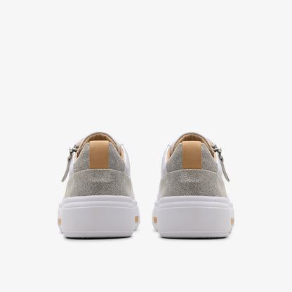 Hollyhock Zip Silver Combination Leather | Clarks