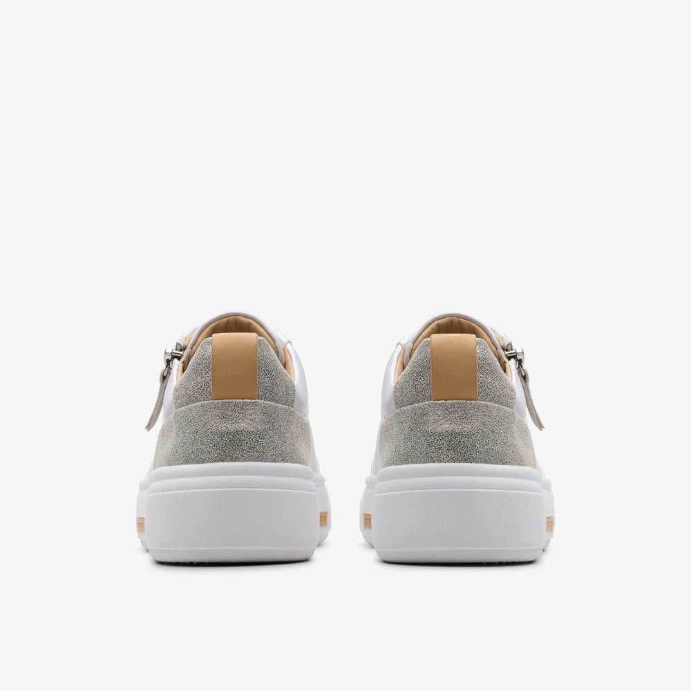 Hollyhock Zip Silver Combination Leather | Clarks