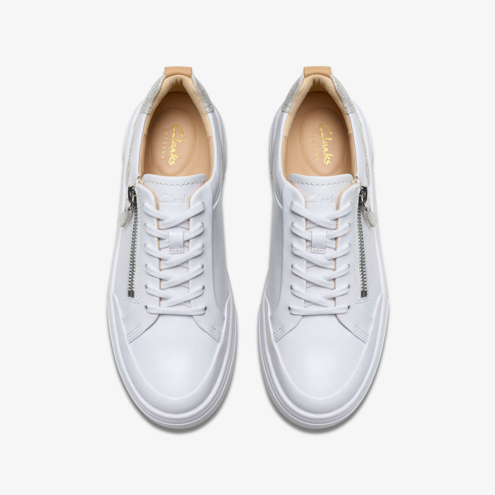 Hollyhock Zip Silver Combination Leather | Clarks