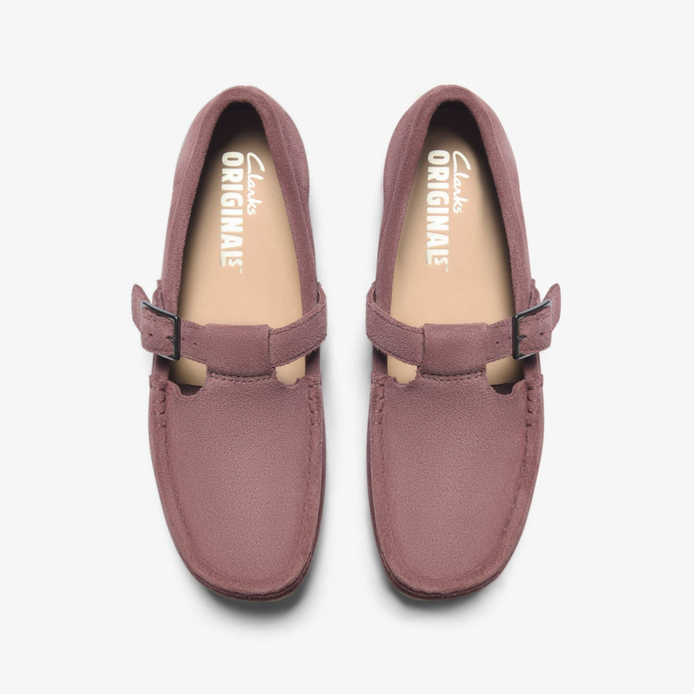 Wallabee T Bar Rose Brown Suede | Clarks For Sale