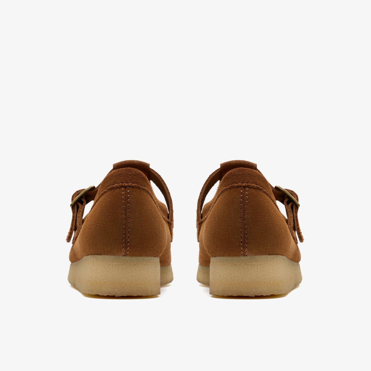 Wallabee T Bar Brown/Orange Suede | Clarks