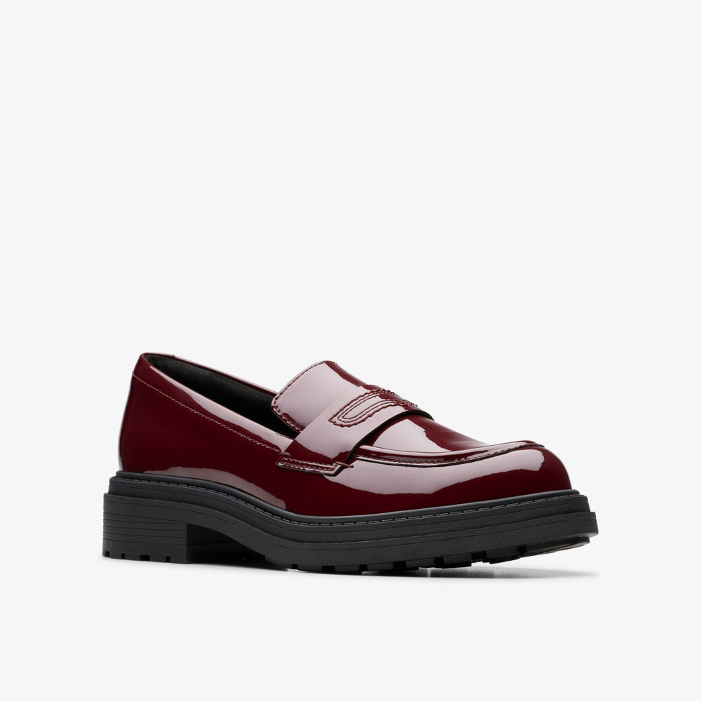 Orinoco 3 Edge Burgundy Patent | Clarks Onsale