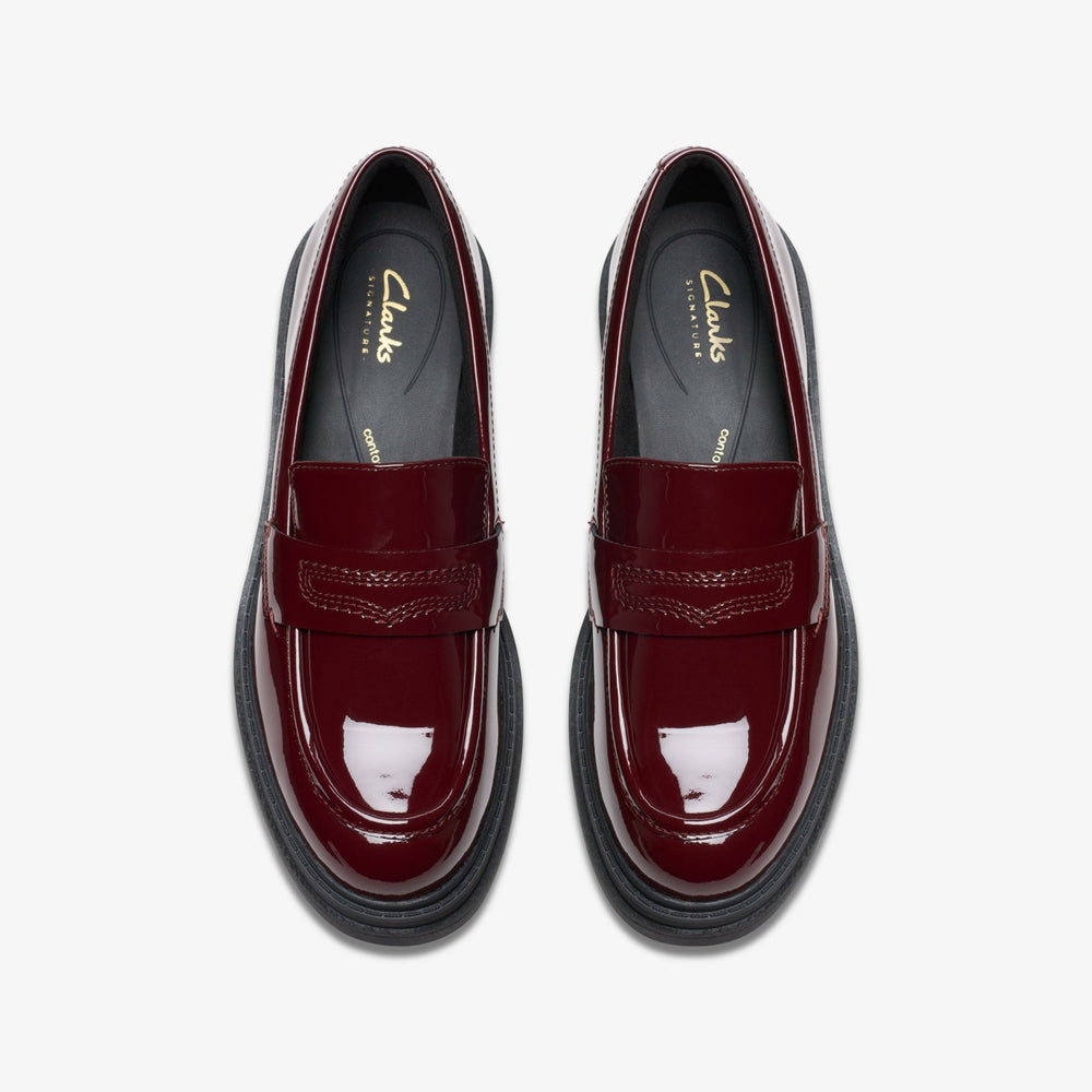 Orinoco 3 Edge Burgundy Patent | Clarks Onsale