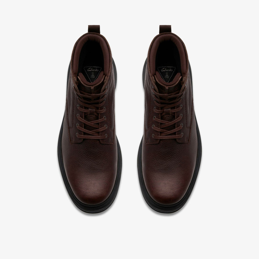 Badbury Hi Waterproof Brown Warmlined Leather | Clarks US