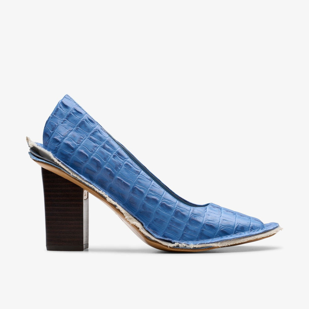 Martine Rose Heel Womens Blue Leather | Clarks Onsale